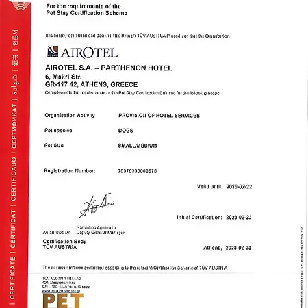 Szálloda Airotel Parthenon 4*